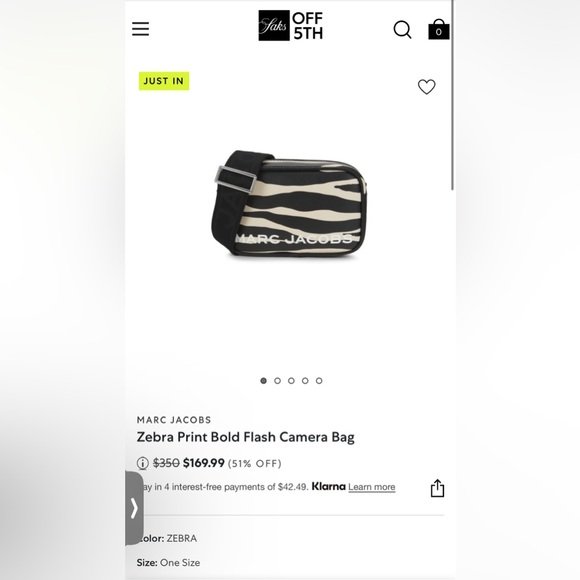 Marc Jacobs Zebra Stripe Camara Bag NWT - Picture 7 of 7